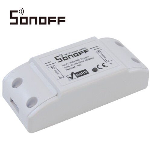 INTERRUPTOR ON/OFF SONOFF BASIC SMART INALAMBRICO WIFI PARA SOLUCION DE SMART HOME CON TEMPORIZADOR PARA IOS Y ANDROID COMPATIBLE CON ALEXA. GOOGLE HOME. NEST. IFTTT 1CH WIFI 2.4GHZ HASTA 10AMP