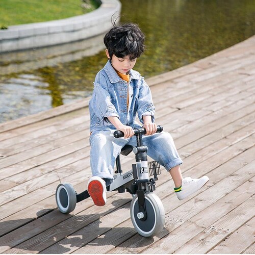 Triciclo Transformable en Bicicleta Entrenadora Azul