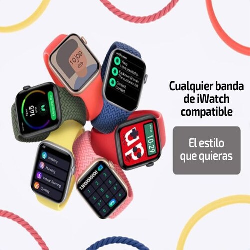 Reloj Inteligente Watch 6 pro, el smartwatch más completo del 2022,compatible con IOS y Android, Sensores de temperatura, presión arterial, oxigenación en la sangre, el único smartwatch con juegos integrados, contesta y realiza llamadas.