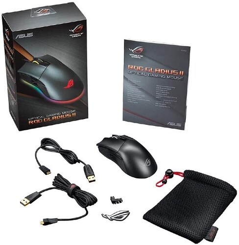Asus Mouse Gamer ROG Gladius II Origin Aura Sync EQUIPO DE EXHIBICION