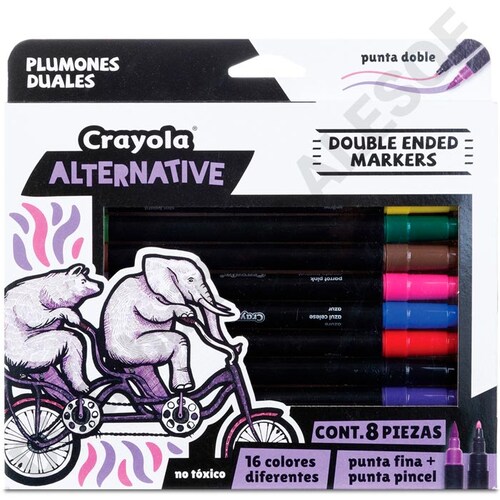 Plumones Crayola Alternative Duales 8 Pzas