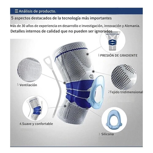 Par de Rodilleras Fitness Rodilla Silicona Antideslizante Correr Talla XL