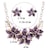 Collar Mujer Cristal Austriaco Joyas Flores color violeta