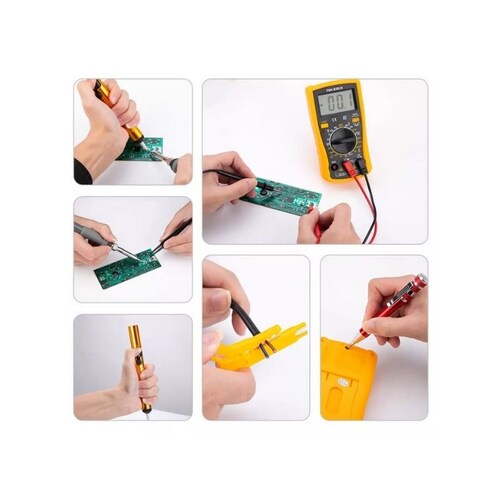 Cautín Electrico Ajustable Multimetro Kit Soldadura Accesorios