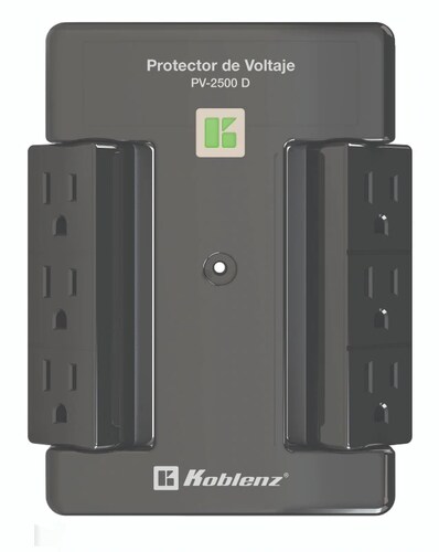 2 Pack Protector de Voltaje Koblenz PV-2500 D para pantallas de pared END
