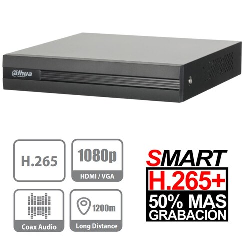 Dvr Grabador Seguridad Dahua 8 Canales XVR1B08 Full HD 1080p + INCLLUYE Disco de 1Tb instalado.