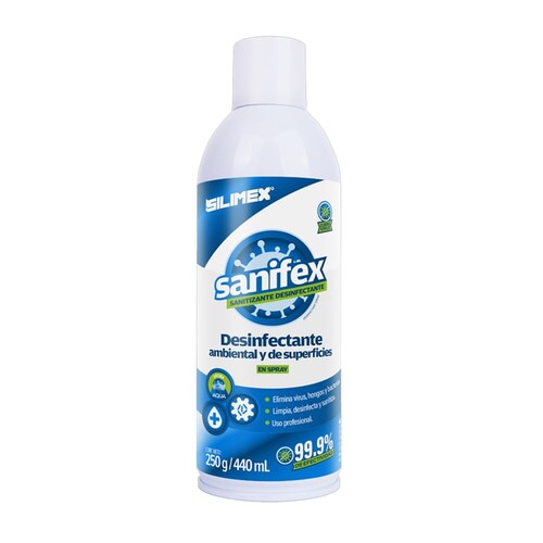 Kit 4 Sanitizante desinfectante Sanifex 440ml Spray sanitizante virus y bacterias