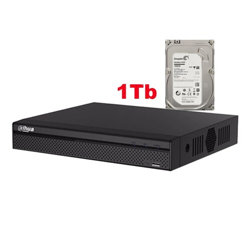 DVR Grabador Dahua XVR4104HS-S2, 720p INCLUYE Disco de 1Tb Instalado