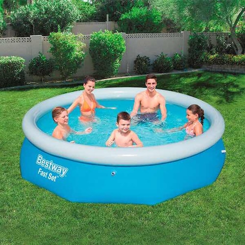  Alberca Inflable Piscina Redonda Circular Bestway Fast Set Familiar 305cm x 76cm 3638L azul
