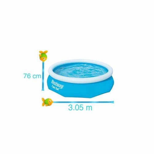  Alberca Inflable Piscina Redonda Circular Bestway Fast Set Familiar 305cm x 76cm 3638L azul