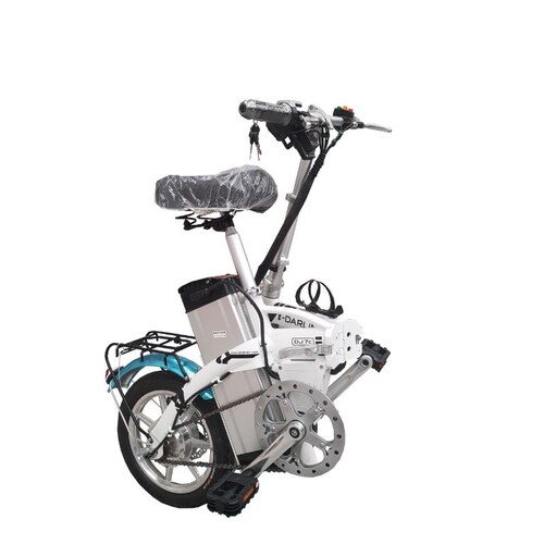 Bicicleta Eléctrica Plegable Motor 250w Batería 48v Blanca
