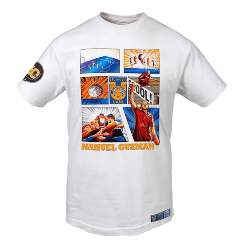 Playera Gol Nahuel Marca TIGRES color Blanco Producto Oficial