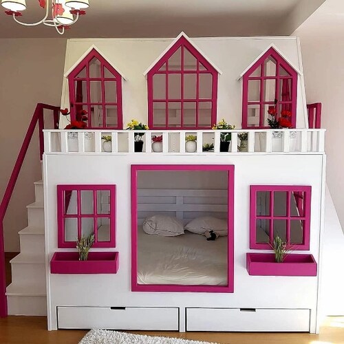 Litera de madera Infantil resbaladilla princesa