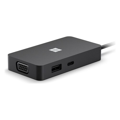 MICROSOFT ADAPTADOR USB-C NEGRO, 1 USB, 1 HDMI, 1 VGA, 1 RJ-45 SWV-00001