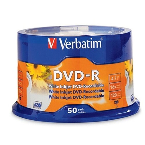 Disco DVD-R VERBATIM 95137, DVD-R, 4.7 GB, 50, 16x, 120 min