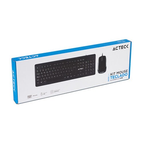 Kit De Teclado Y Mouse Alambrico AC-928991 Acteck Entry 510 / Usb / 10
