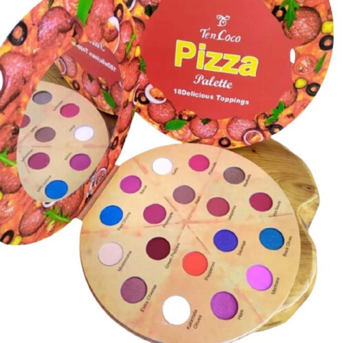 Paleta de Sombras para Ojos en Forma de Pizza Grande - Pizza Palette