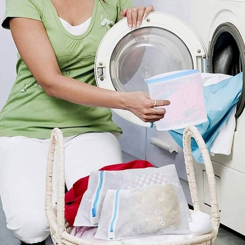 Bolsas de lavandería de malla, bolsas de lavado de brasieres, bolsas de  lavado duraderas para lavadora, bolsa de lavado de malla reutilizable para