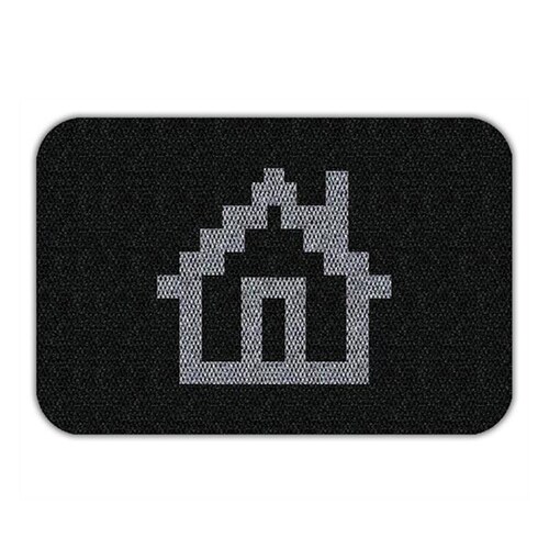 TAPETE DECORATIVO ELITEMAT DISEÑO CASA PIXEL CHARCOAL DE 0.70 X 0.50 MTS
