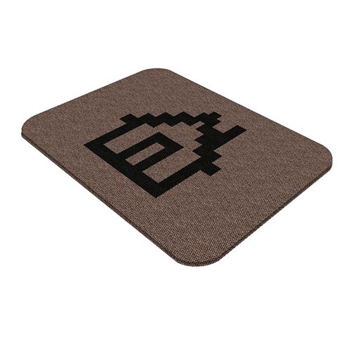TAPETE DECORATIVO ELITEMAT DISEÑO CASA PIXEL BEIGE 0.70X0.50 MTS