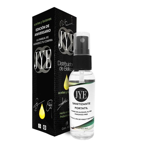Gel Antibacterial 1L 70% alcohol  y 10 sanitizantes portátil 60ml JYE PRECIO MAYOREO