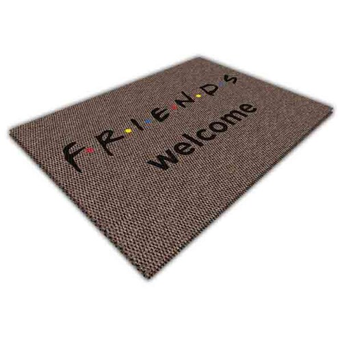 TAPETE DECORATIVO ELITEMAT FANTASIA DISEÑO FRIENDS BEIGE DE 0.70X0.50 MTS