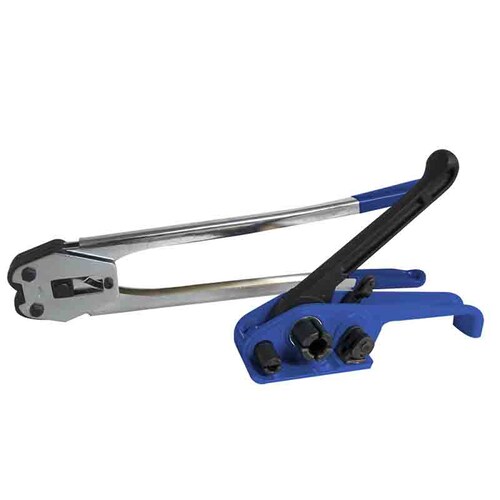 Kit Flejadora Manual Uso Rudo Pinzas Fleje Y Grapas Kingsman