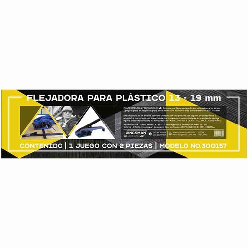 Kit Flejadora Manual Uso Rudo Pinzas Fleje Y Grapas Kingsman