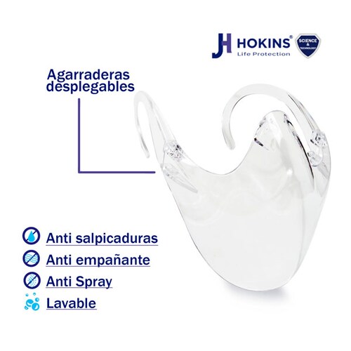 Careta Mascara Protectora Transparente Para Adulto  1 pieza Hokins
