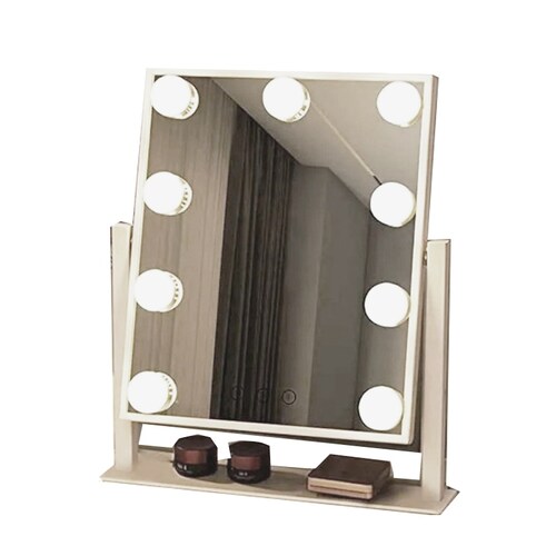 Espejo Con Focos Luz Led Para Maquillaje Tipo Hollywood Dama	