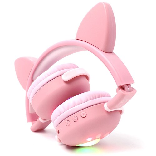 Audifonos Bluetooth Manos Libres Con Led Gato Kawaii