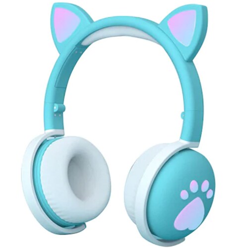Audifonos Bluetooth Manos Libres Con Led Gato Kawaii
