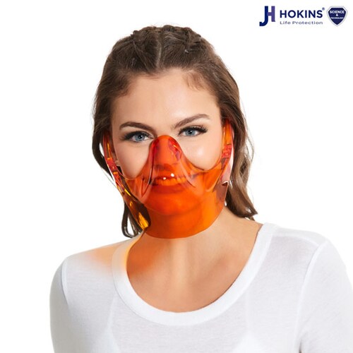 Careta Mascara Protectora Naranja Para Adulto 6 piezas Hokins