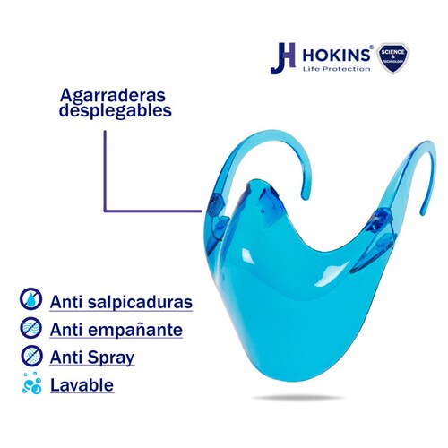Careta Mascara Protectora Azul Para Adulto 1 pieza Hokins