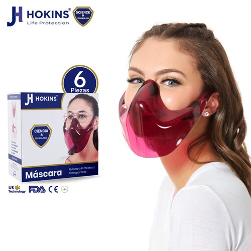 Careta Mascara Protectora Morado Para Adulto 6 piezas Hokins