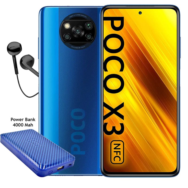 Celular Xiaomi Poco X3 NFC 64GB - 6GB + Power Bank + Audifonos