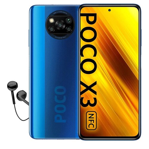 Celular Xiaomi Poco X3 NFC 64GB - 6GB + Audífonos