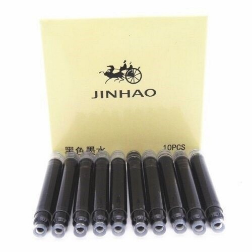Cartucho De Tinta Para Pluma Fuente  Medida 3,4mm  10 Pzs  Color Azul