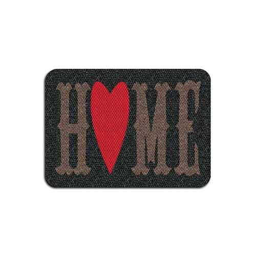 TAPETE DECORATIVO ELITEMAT DISEÑO HOME CORAZON CHARCOAL DE 0.70X0.50 MTS