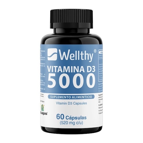 Vitamina D3 5000 U Wellthy 60 caps