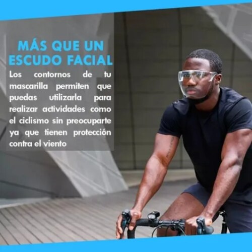 Careta con Lentes - Gafas de protección facial - Gafas de protección antiniebla - Pantalla facial reutilizable con gafas - Visibilidad mejorada y diseño cómodo - Protege contra derrames, gotas, saliva, escombros, polvo.