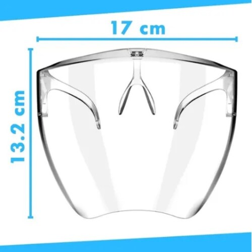 Careta con Lentes - Gafas de protección facial - Gafas de protección antiniebla - Pantalla facial reutilizable con gafas - Visibilidad mejorada y diseño cómodo - Protege contra derrames, gotas, saliva, escombros, polvo.