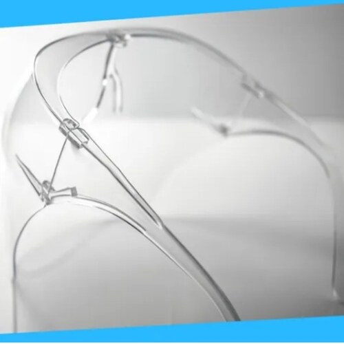 Careta con Lentes - Gafas de protección facial - Gafas de protección antiniebla - Pantalla facial reutilizable con gafas - Visibilidad mejorada y diseño cómodo - Protege contra derrames, gotas, saliva, escombros, polvo.