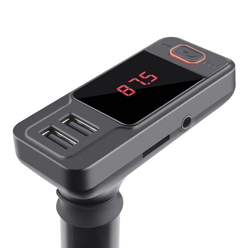 Transmisor FM Bluetooth con cargador USB y reproductor MP3 / FMT-845