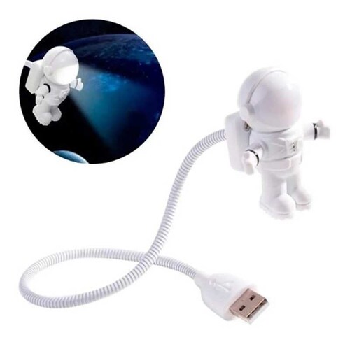 Lámpara led USB astronauta Gadgets & Fun  Lampara Flexible ideal para PC o laptop Gadgets & Fun