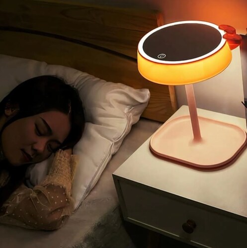 Lampara Led Touch Maquillaje Con Espejo Kitty