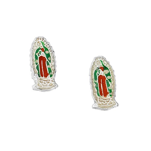 Broquel con Diseño Virgen de Guadalupe Esmaltada en Plata .925 + Obsequio