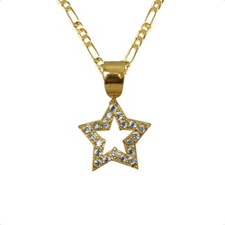 Dije Estrella VAROURO Oro Sólido 10k | Amarillo + Estuche Premium