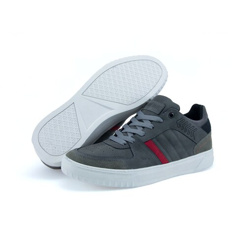 Tenis Newk Hombre Mujer Línea Frecuencia Sneakers Color Gris