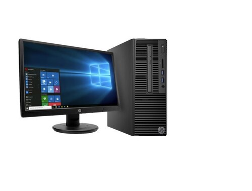HP 280 G2 SFF - Intel Core i3-6100 de Sexta generación - 4GB - 500GB HDD + Monitor  19pulg Reacondicionado grado A 